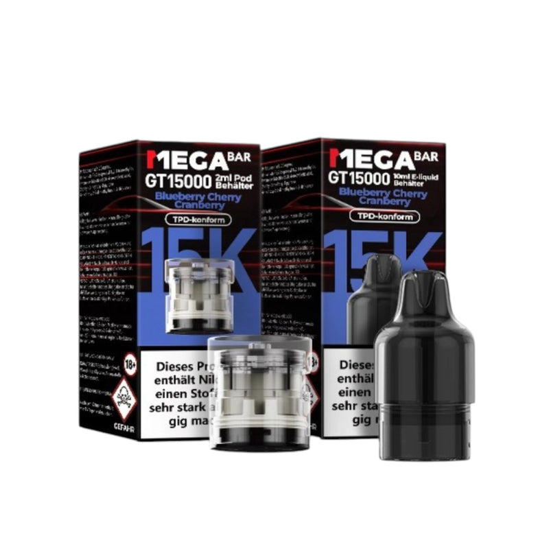 Megabar Gt15000 10 ml E-Liquid Behälter und 2ml Pod behälter - Image 2