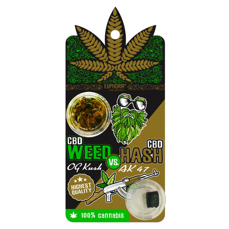 Euphoria CBD Weed vs Hash 1 G