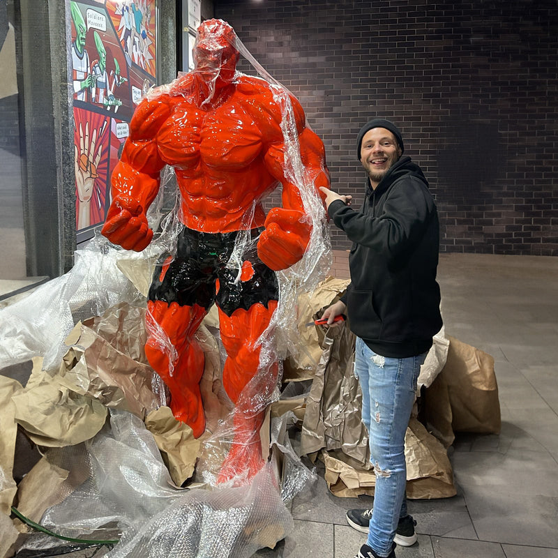 GDH Exklusive Lebensgroße Hulko-Statue in Orange & Schwarz - 230cm Groß, Neu - Image 2