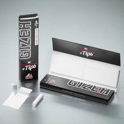 Gizeh Black King Size Slim + Tips 34 Blatt