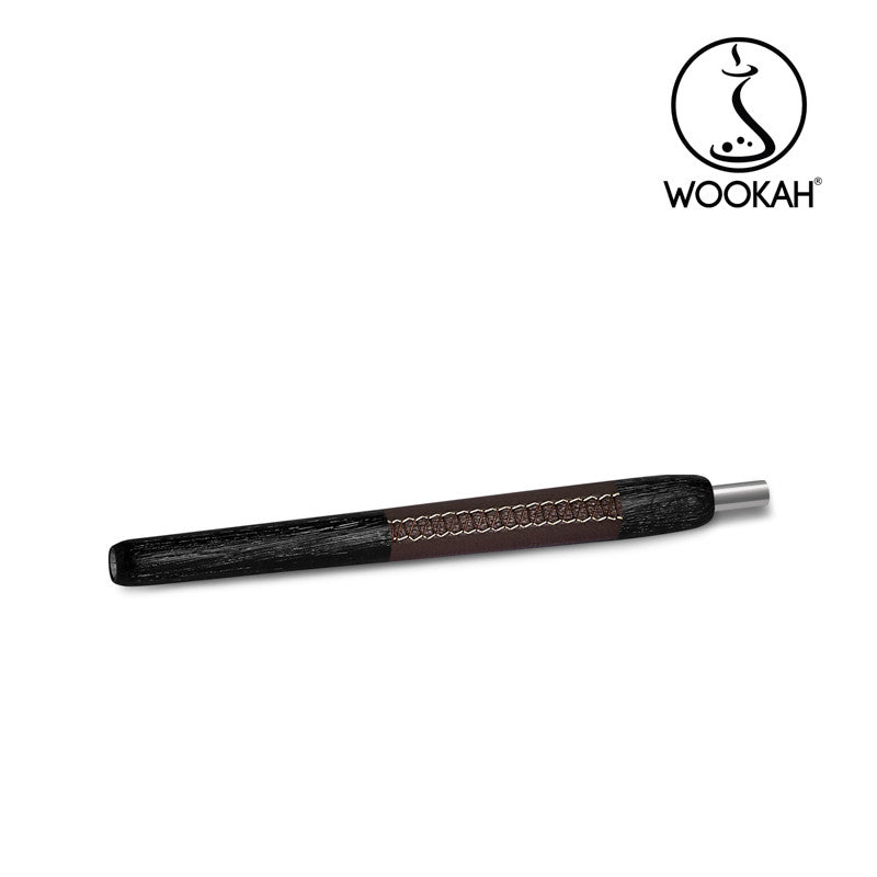 Wookah Holzmundstück Nox Braun Leder