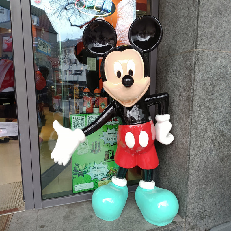 GDH Lebensgroße Mickeyo Mouse Statue in Originalfarben - Limitierte Auflage, 180cm