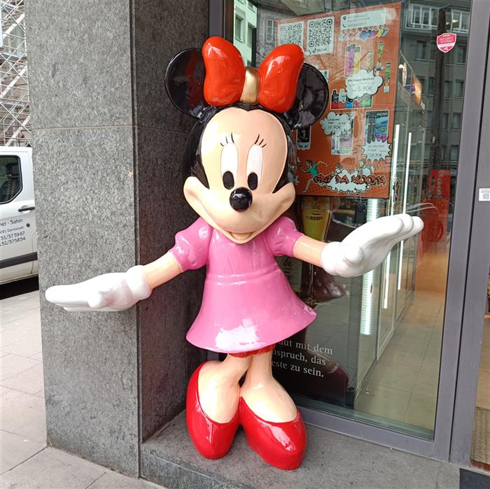 GDH Lebensgroße Minnieo Mouse Statue in Originalfarben - Exklusive Sammleredition, 180cm