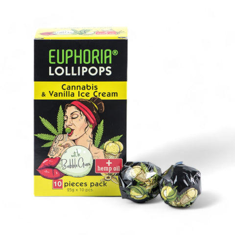 Euphoria Cannabis Lollipops 10 Stk. Packung