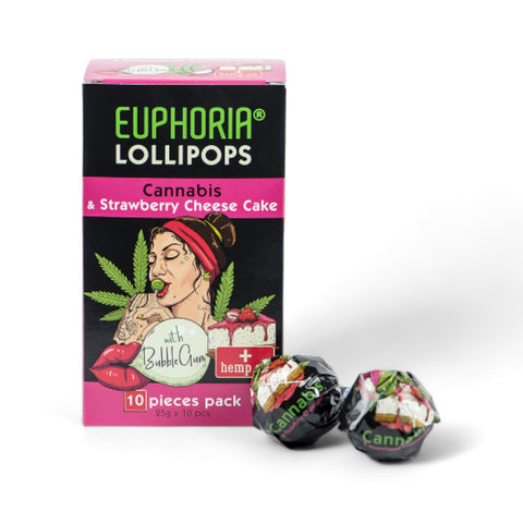 Euphoria Cannabis Lollipops 10 Stk. Packung