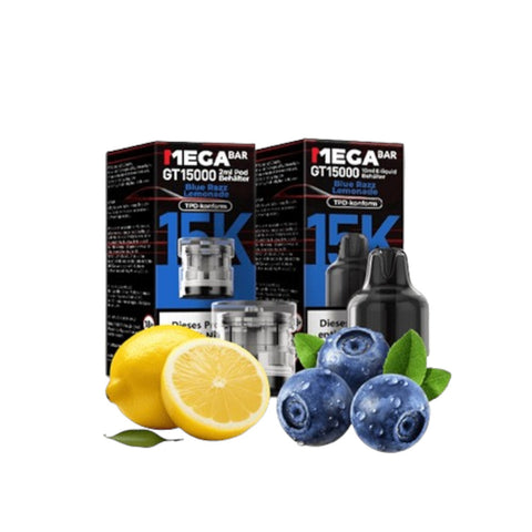 Megabar Gt15000 10 ml E-Liquid Behälter und 2ml Pod behälter
