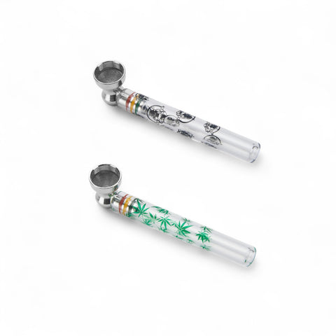 GDH Cosmos & Leaf Glass Pipe 9 CM