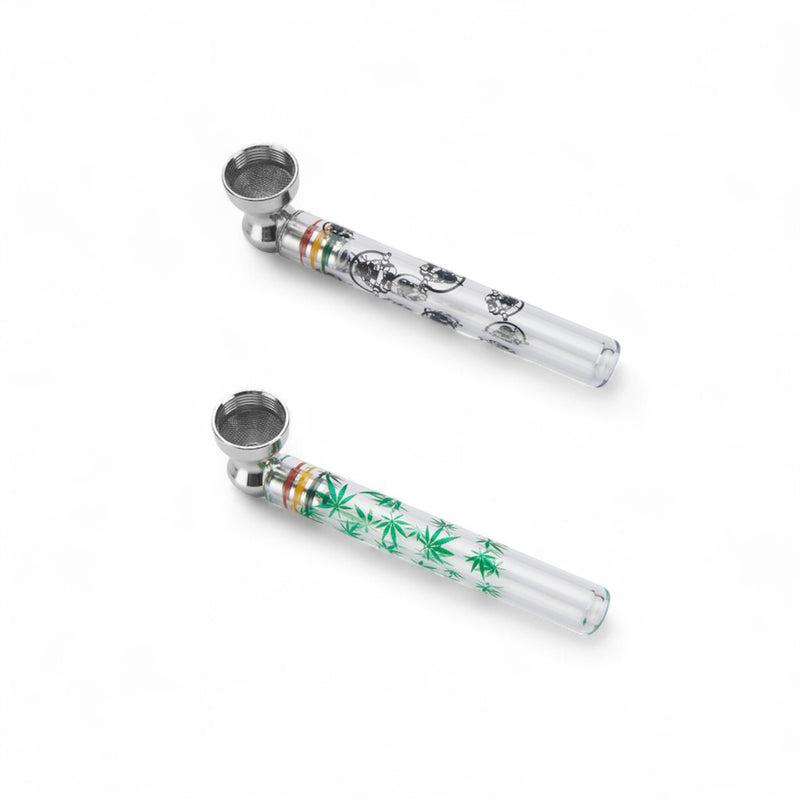 GDH Cosmos & Leaf Glass Pipe 9 CM