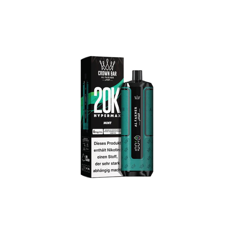 Al Fakher 20K Hypermax Vape 2ml + Pod 2×10ml Mint