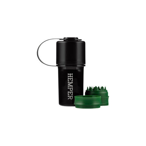 Hemper Keeper 3-in-1 Kräuter mühle + Aufbewahrungssystem mit Geruschsdichter Aufbewahrung