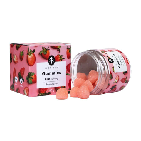 Hemnia CBD Gummies Sour Strawberry 100mg