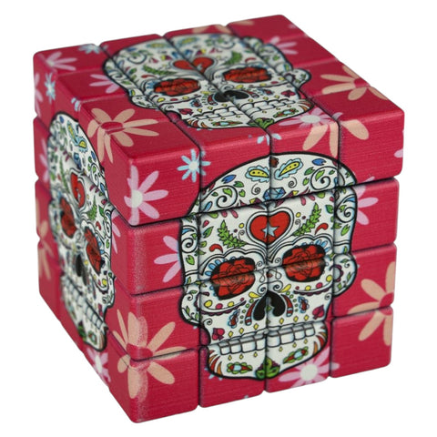 Atomic Metall Grinder Cube Skull, rot 4-tlg