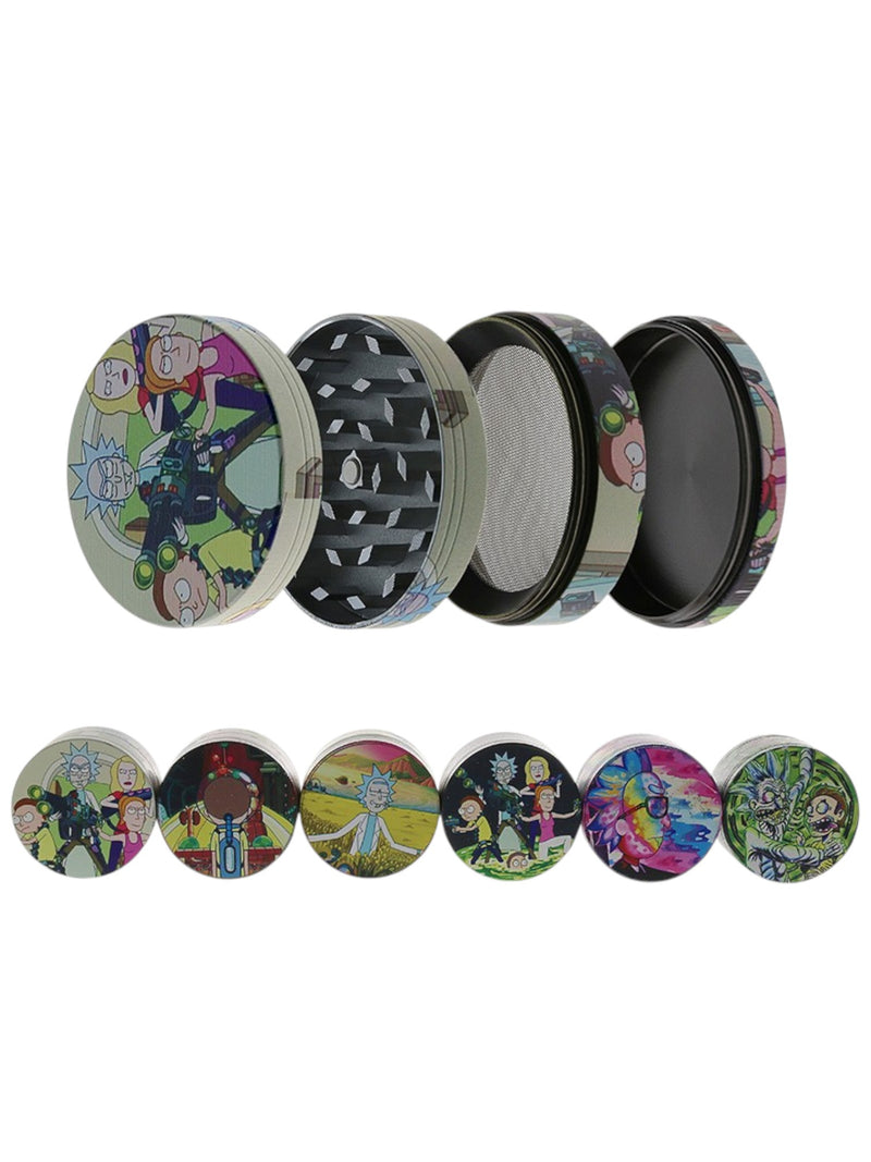 Grinder "Comic" Metall, 6 Versch. Motive; 4-tlg - Image 2