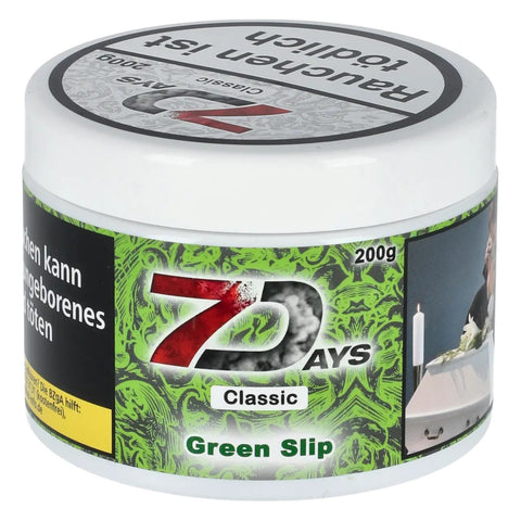 7 Days Classic Minze (Green Slip) Shisha Tabak, 200g