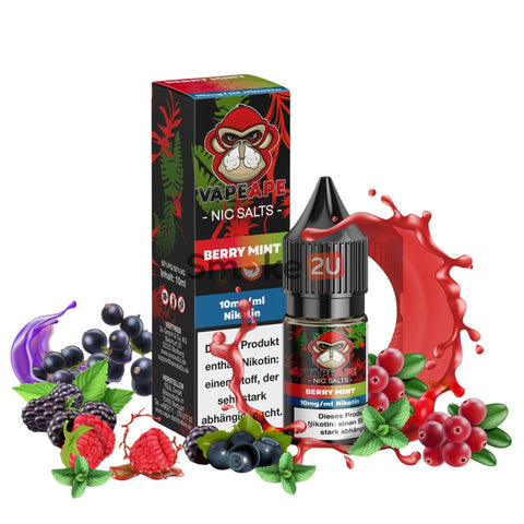 VapeApe Liquid 10ml - Berry Mint 10mg