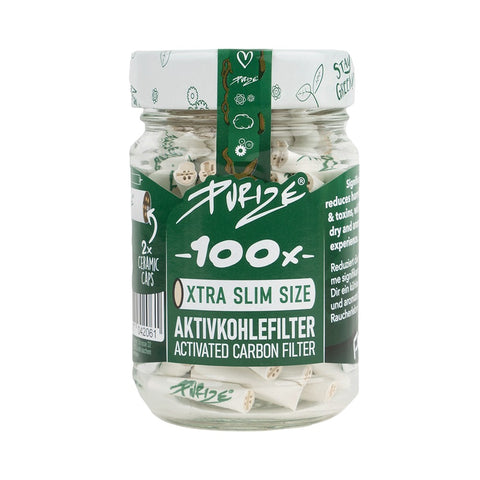 Purize Glas 100 Aktivkohlefilter Reguler Size Short 6mm