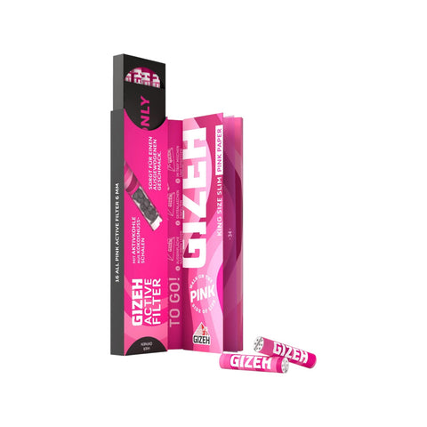 Gizeh King size slim Pink + Active Filter slim