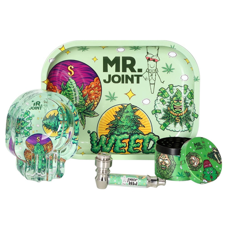 Mr. Joint Kit - Aschenbecher, Ray, Pfeife und Grinder