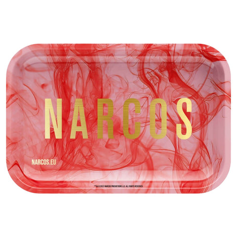 Narcos Metal Rolling Tray Pink Medium