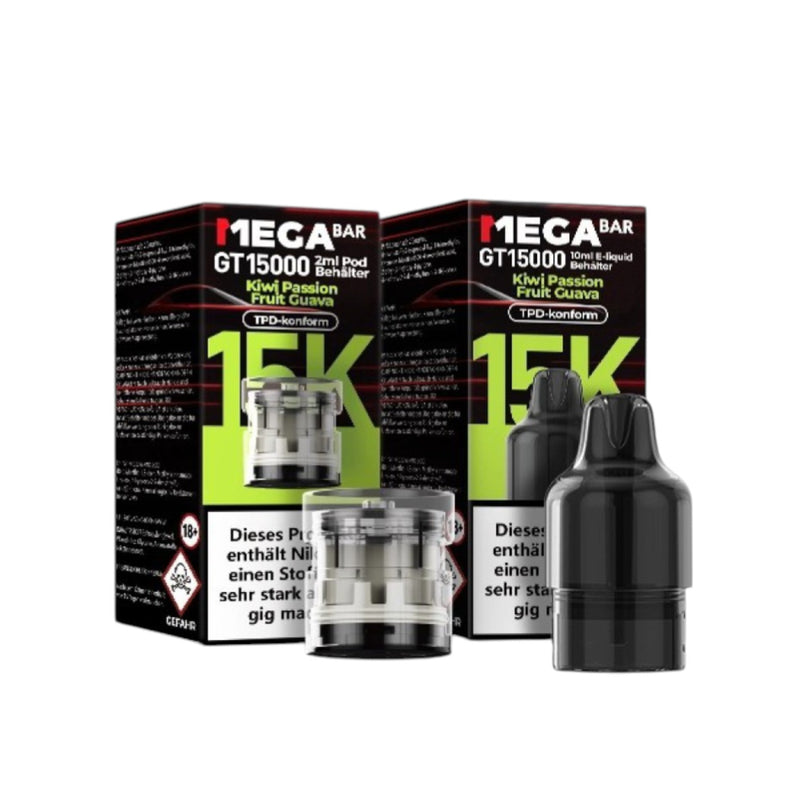 Megabar Gt15000 10 ml E-Liquid Behälter und 2ml Pod behälter - Image 2