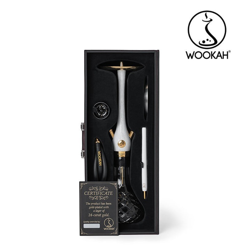 24K Gold-Plated WOOKAH Check Black White Nox Set