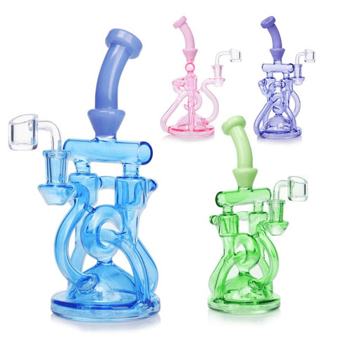 GDH Roller Coaster Quarz Banger Recycler Oil Dab Rig 9 Zoll