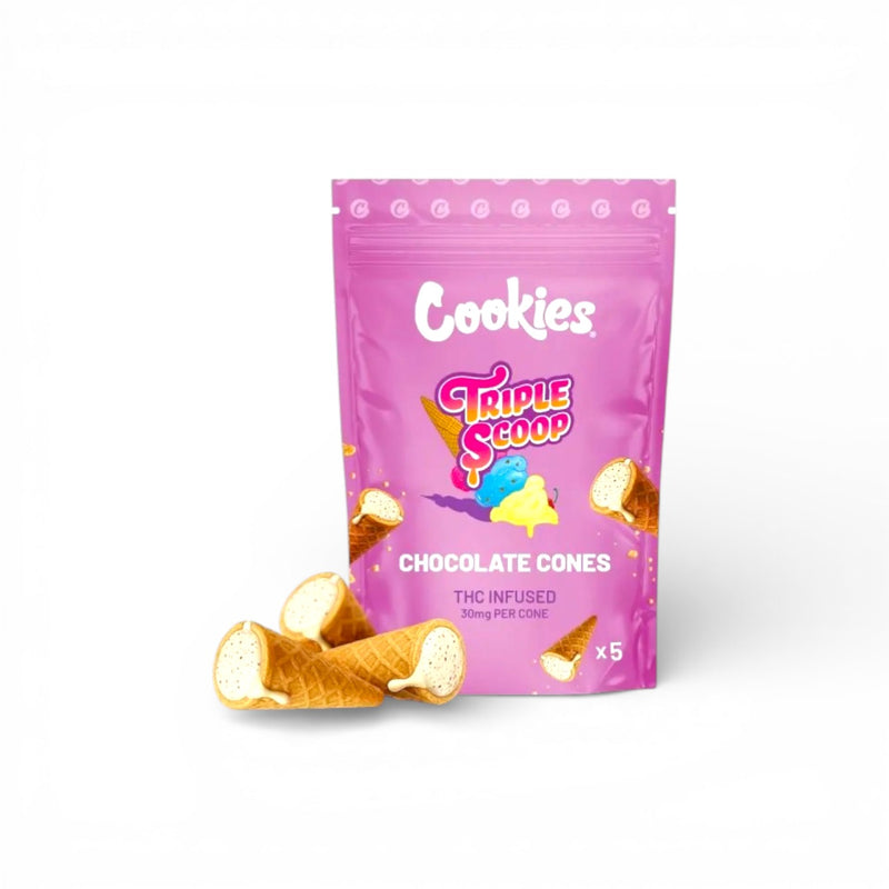 Chocolate Cones Triple Scoop Thc Infused 30MG Cookies (x5)