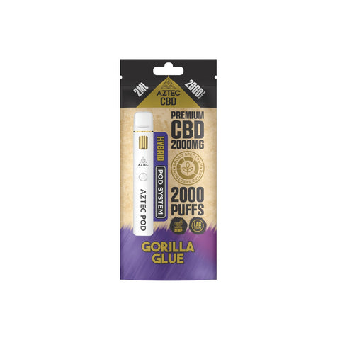 Aztec CBD 2000 mg Breitspektrum Starter Pro Pod Vape Kit 2000 Züge