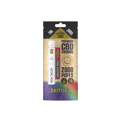 Aztec CBD 2000 mg Breitspektrum Starter Pro Pod Vape Kit 2000 Züge