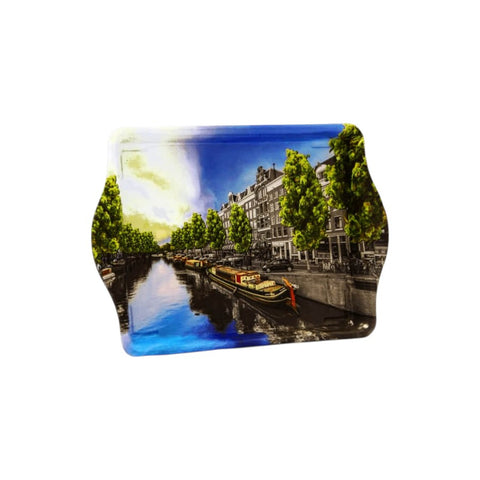 Amsterdam Canals Small Metal Rolling Tray