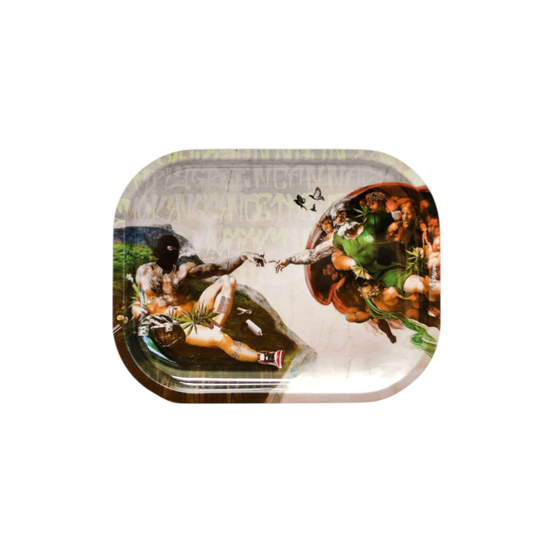 The Creation of Adam Small Metal Rolling Tray