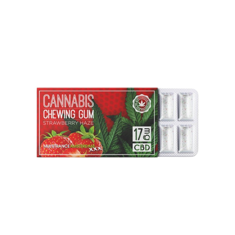 Strawberry Haze 17mg CBD Cannabis Chewing Gums
