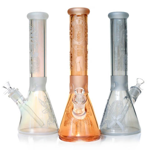 GDH Holographic Engraved Egyptian Beaker Bong