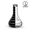 Wookah Shisha Bowl / Shisha Ersatzglas Mastercut Striped Black Clear