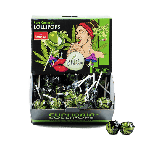 Euphoria Cannabis lollipops with Bubble Gum Pure Cannabis 1pcs